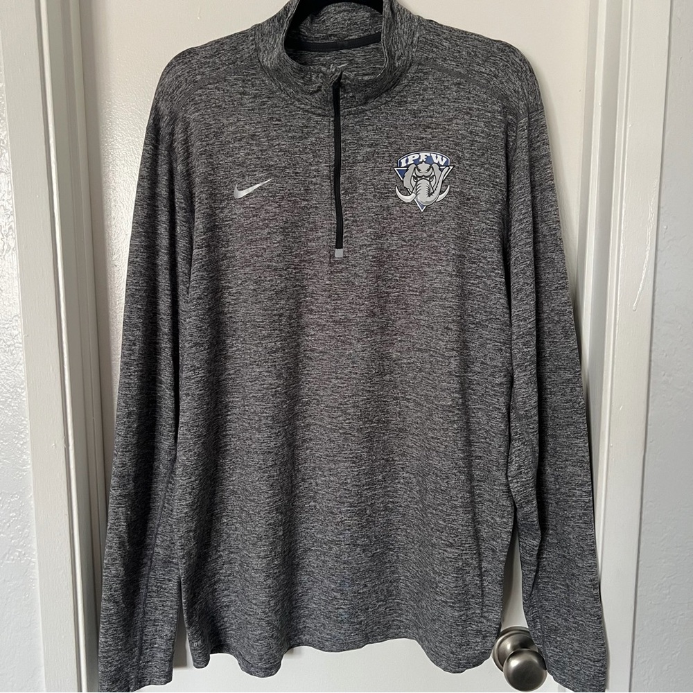 Nike Dri-Fit Element IPFW Pullover Men’s Size XL Heather Gray Quarter-Zip